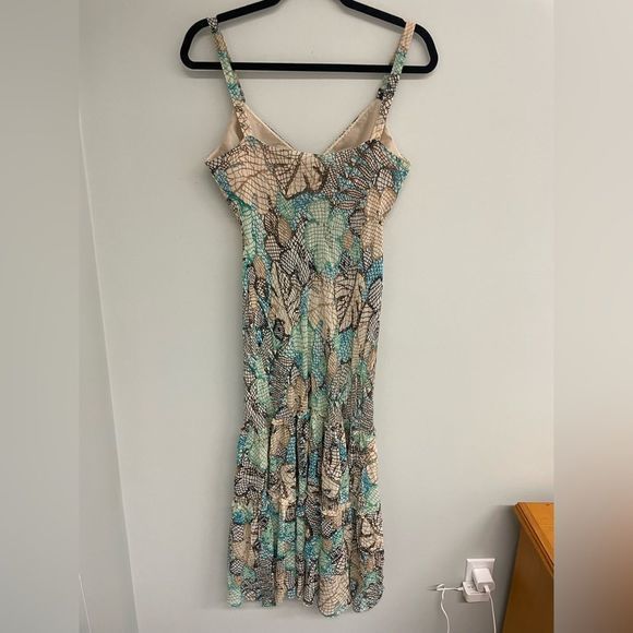 Nine West Vintage‎ 100% Silk Floral Mermaid Maxi Dress - Picture 2 of 4